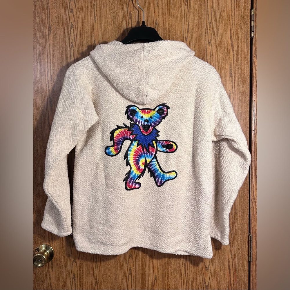 Grateful Dead Tie-dye Dancing Bear Baja Hoodie